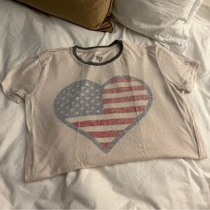 Billabong Heart American Flag Tee
